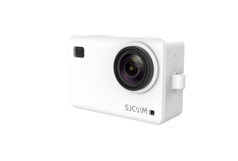 Original sjcam sj8 acessórios tampa da lente/capa/vidro uv filtro/protetor de tela filme para sj8 pro/plus vermelho mergulho ação câmera: silicone white
