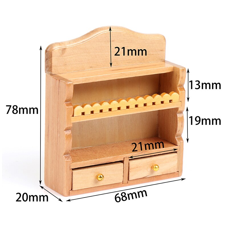 Vendita calda 1/12 Casa Delle Bambole mini mobiletto in Legno A Parete Armadio di Stoccaggio Scaffale Bambola Decorazione