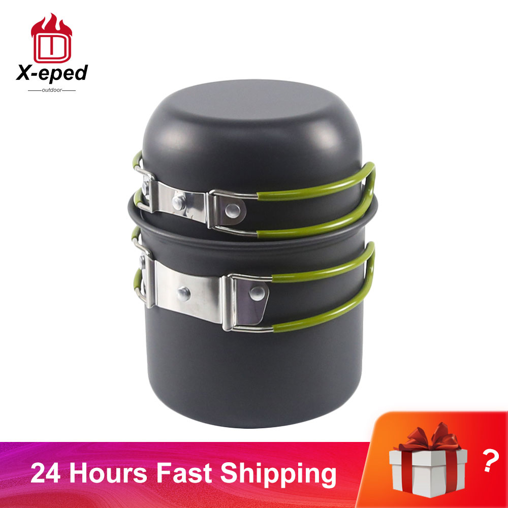 X-eped travel camping köksredskap kit matlagning set ultralätt utomhus servis set turism utrustning för vandring picknick