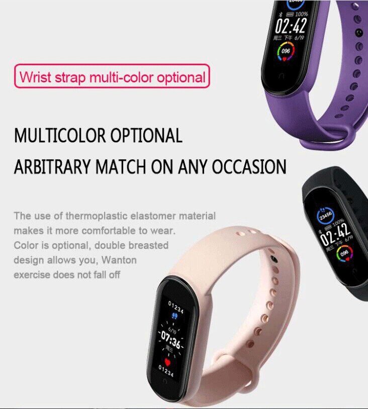 M5 Smart Uhr Männer Frauen Herz Rate Smartband Fitness Tracker Gesundheit M4 Smartwatch Band 5 Sport Uhr Armband