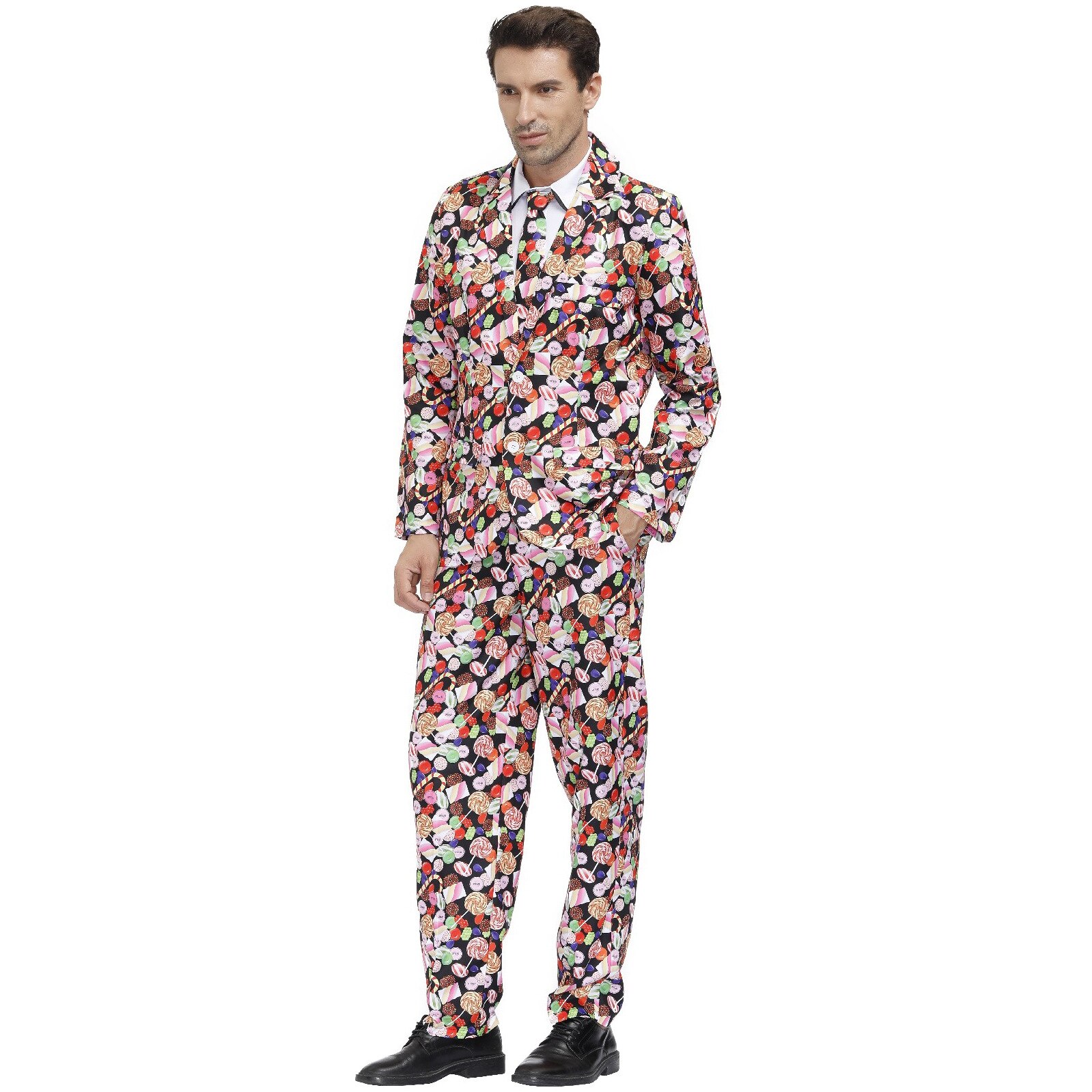 Men's Cool Party Suit-Candy Adult Halloween Costume