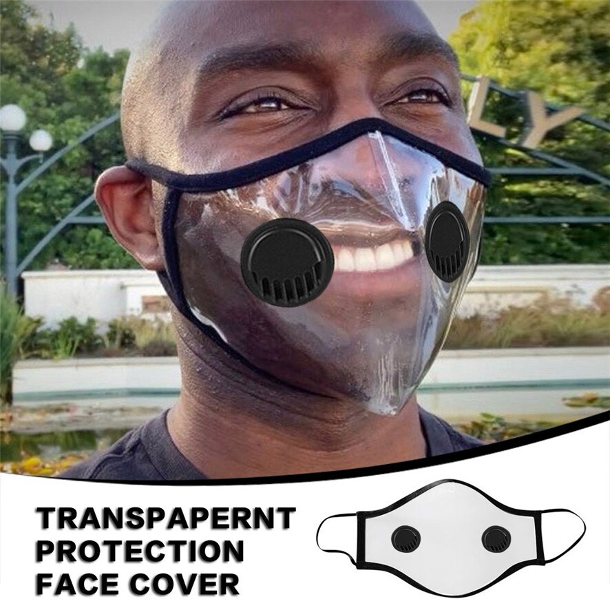 Outdoor Unisex Lip Visual Shield Splash Transparent Faces Protection Washable Faces Protection Breathable masque lavable adulte