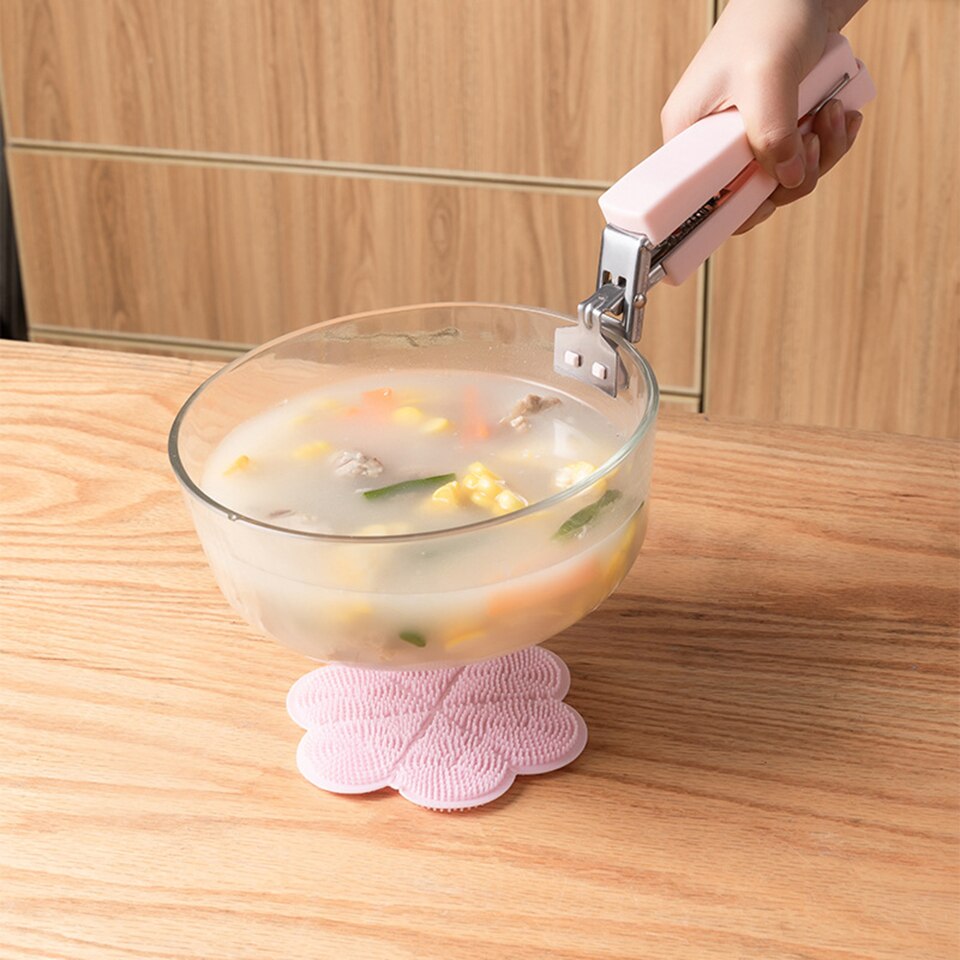 Anti-scalding Bowl Holder Dish Clamp Pot Pan Gripper Clip Dish Plate Bowl Clip Retriever Tongs Kitchen Tool
