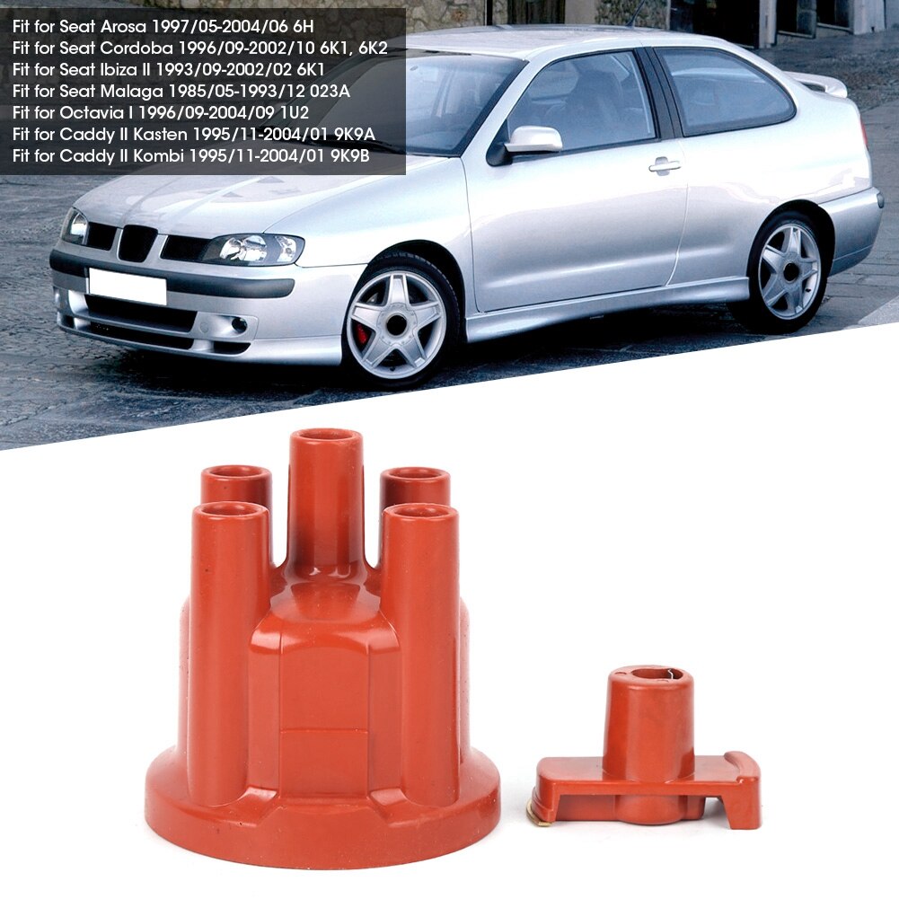 Tapa distribuidor con conexión de diente de sierra Rotor accesorio de coche para Seat Arosa 1997/05-2004/06 6H para Octavia Caddy