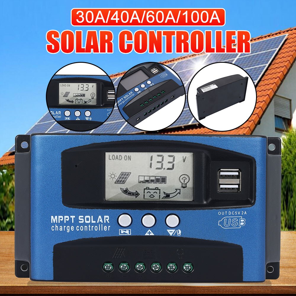 MPPT Solar Charging Regulator Energy Charge Controller MPPT Focus Tracking Autofocus DC12V/24V 30A-100A
