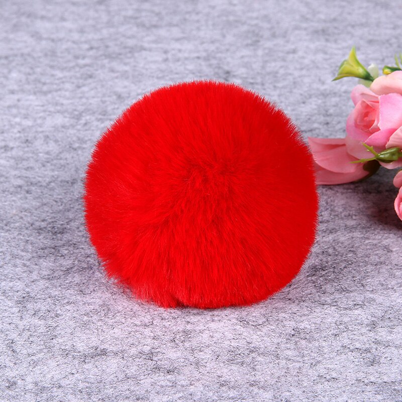 8Cm Diy Winter Zachte Pluizige Rex Konijnenbont Pom Pom Kunstmatige Harige Bal Voor Tassen Mutsen Cap Pompom Accessoires