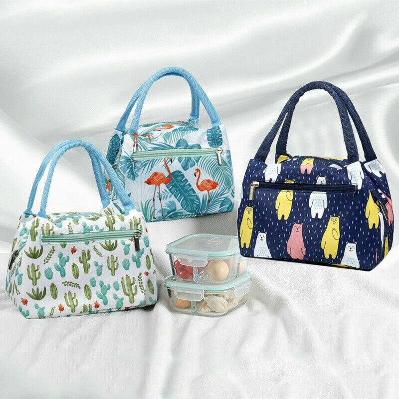 Portable Insulated Lunch Bag Box Picnic Animal Thermal Insulated Cooler Waterproof Tote Storage Bag For Adults Women Girls