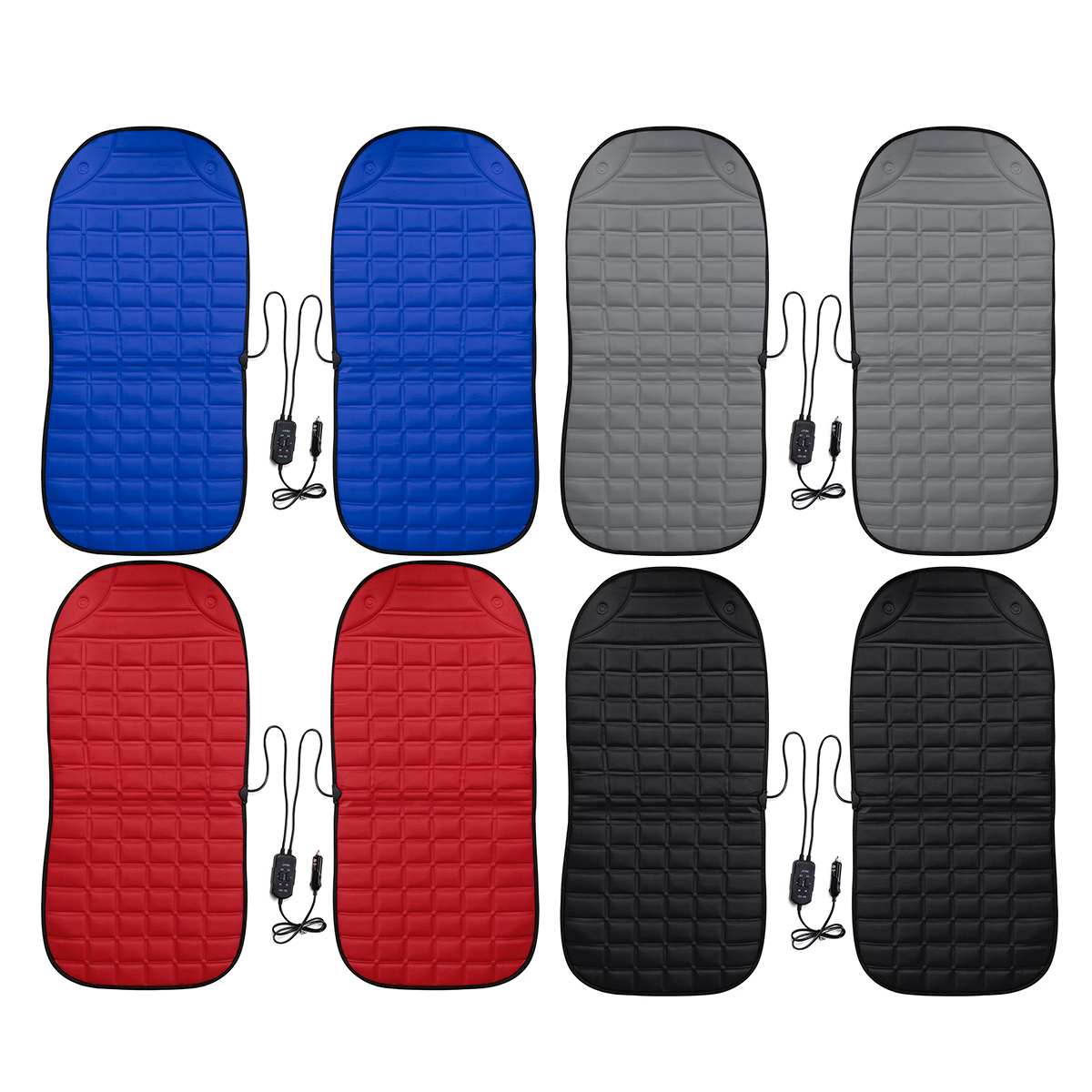 Electric Heated Car Double Seat Cover Heated Cushion Seat Warmer Winter Household Cover Heating Mat Warmer Cars Seat Heater