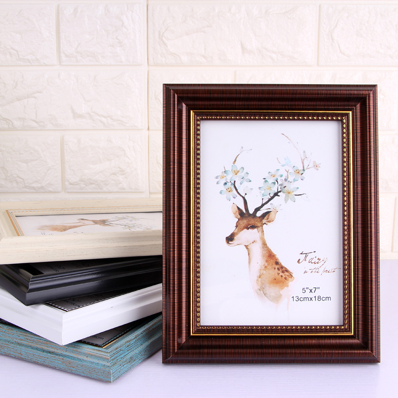 Nyeste trendy vintage fotoramme hjemmeinnredning retro tre bryllup par anbefaling bilder rammer foto: Brun / 21 x 29.7cm