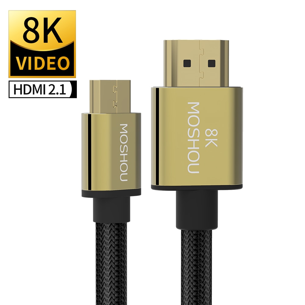 Moshou 8K Mini Hdmi-Compatibel Hd Kabel 1080P 3D High Speed Adapter Vergulde Plug Voor camera Monitor Projector Notebook Tv