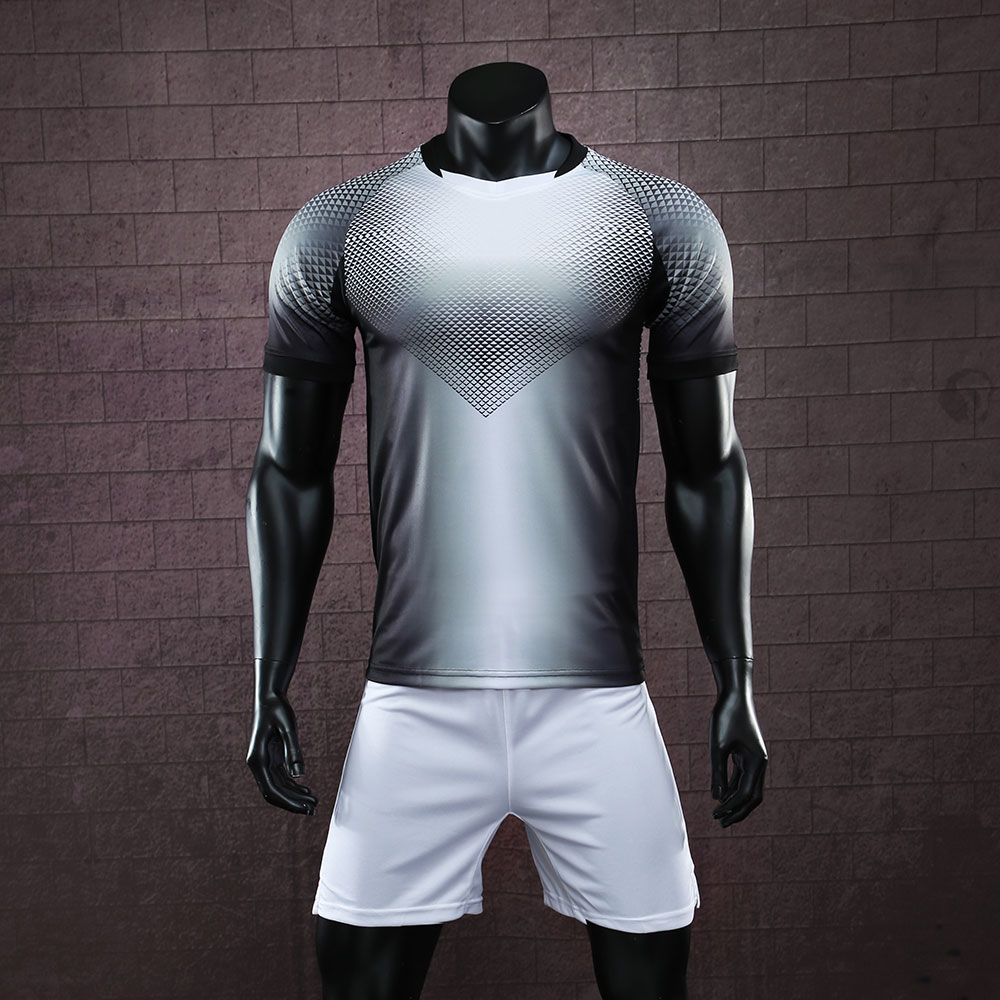 Survêtement fußball männer fußball uniformen sport anzüge erwachsene günstige fußball kit college nach fußball trikots neue: Grey / XXL