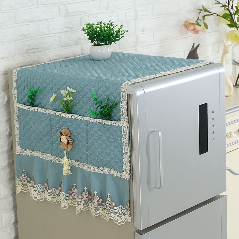 High End Refrigerator Covers Home Decoration Luxury Fridge Cover Refrigerator Dustproof Covers: C5-doubleopen-70x175