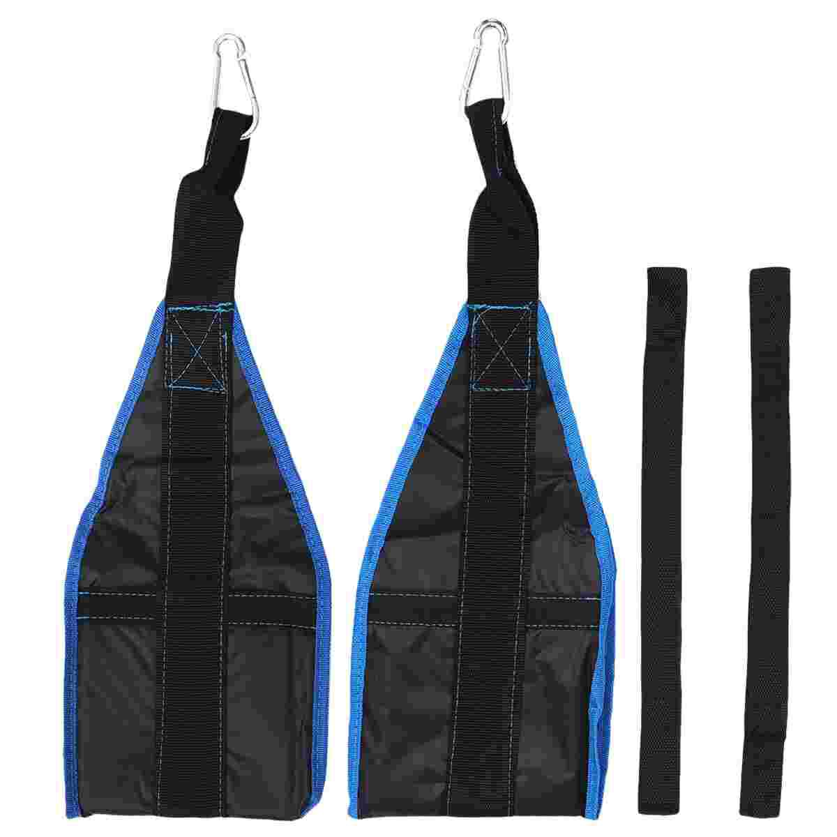 1 Paar Abdominale Training Riem Arm Pull-Up Crunch Core Spier Versterken Oefening Tape Riem: BlueBlack