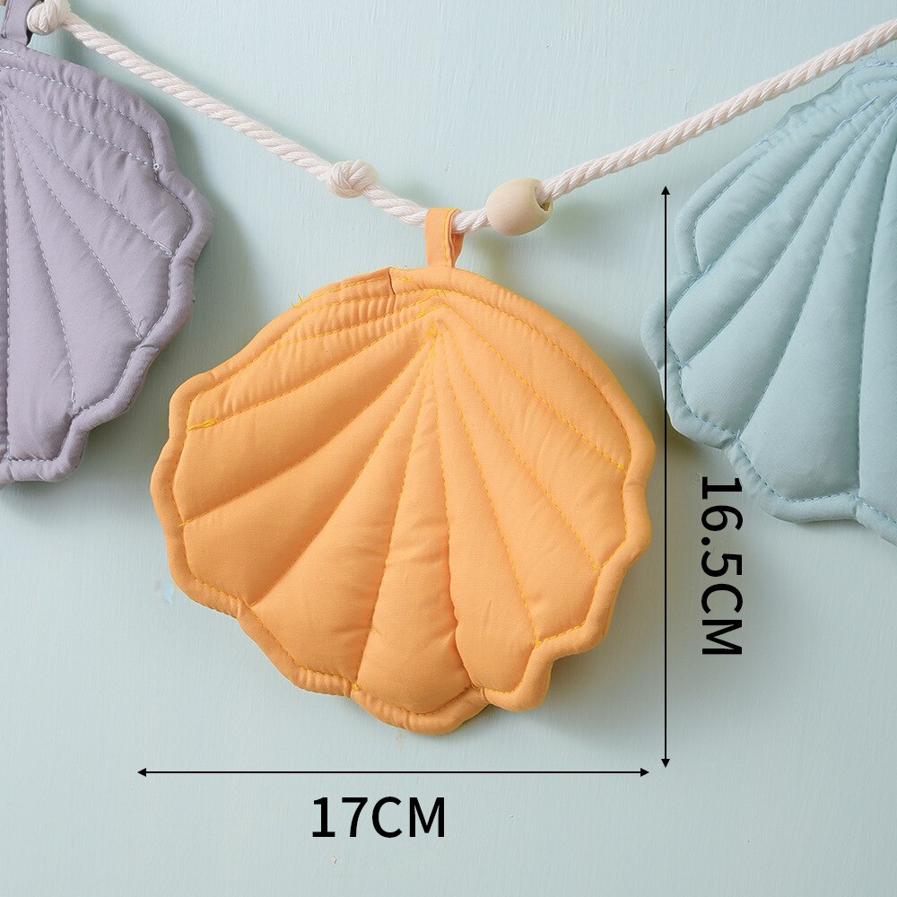 Concha pequeña creativa colgante para habitación de bebé, decoración de pared de habitación infantil, mosquitera, colgante para colgar al aire libre
