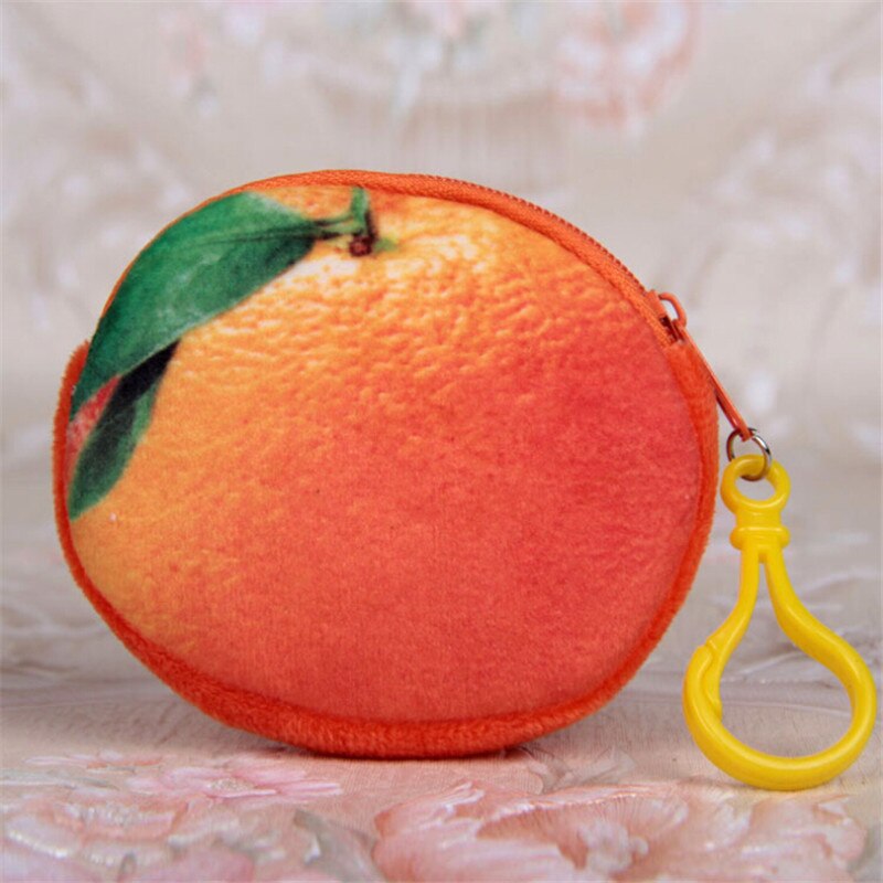 1Pcs Vrouwen Mini 3D Fruit Portemonnee Mini Handtas Key Mini Bag Vrouwelijke Rits Kleine Portemonnee Meisjes Portemonnee portemonnee