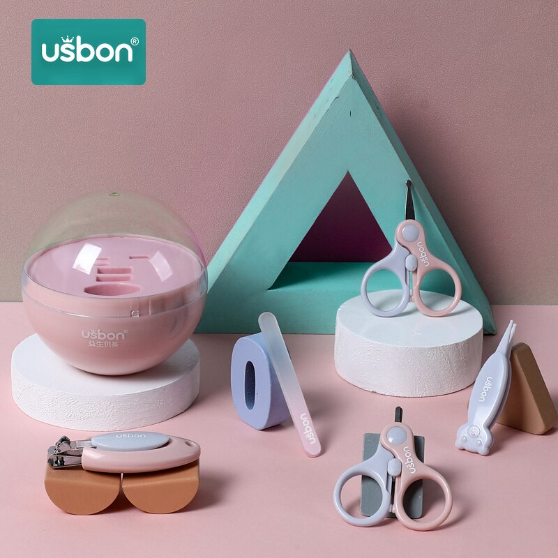 Usbon 5 teile/satz Tragbare Baby Nagel Clipper Trimmer Baby Schere Set Infant Gesundheit Pflege Kit Infant Pflege Pflege Nagel Clippers