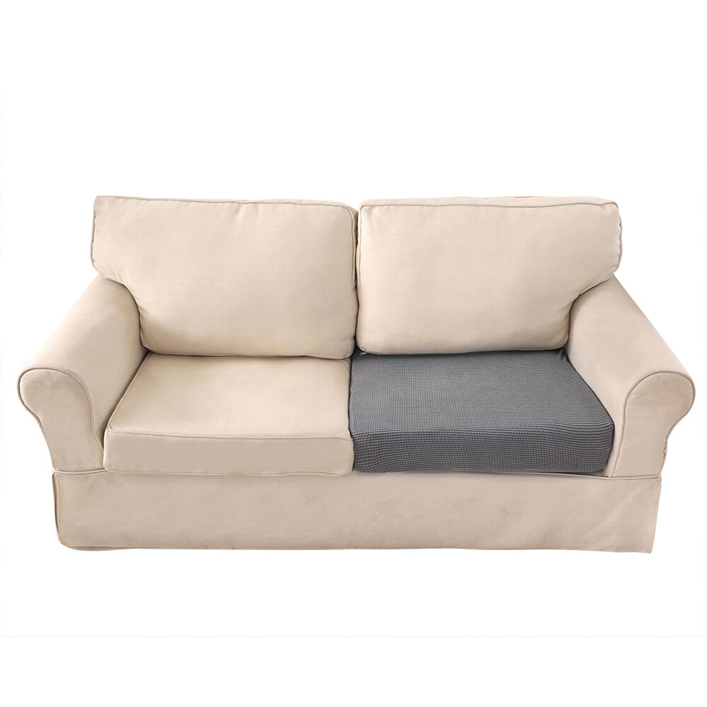 Ensfarvet sofapudebetræk elastisk beskytter sofadæksel personlighed matchende vaskbar sofadækselovertræk: B