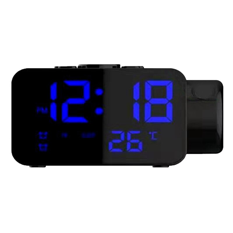 Digital Alarm Clock for Bedroom, Projector Clock,USB Charger, Adjustable Ringer,12/24H,Loud Dual Alarms