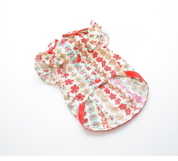 Vestido de flores bonitas para mascotas, ropa para perros y gatos, vestido de verano para Chihuahua, Yorkshire, ropa para cachorros, falda para caniche, disfraz de Pomerania