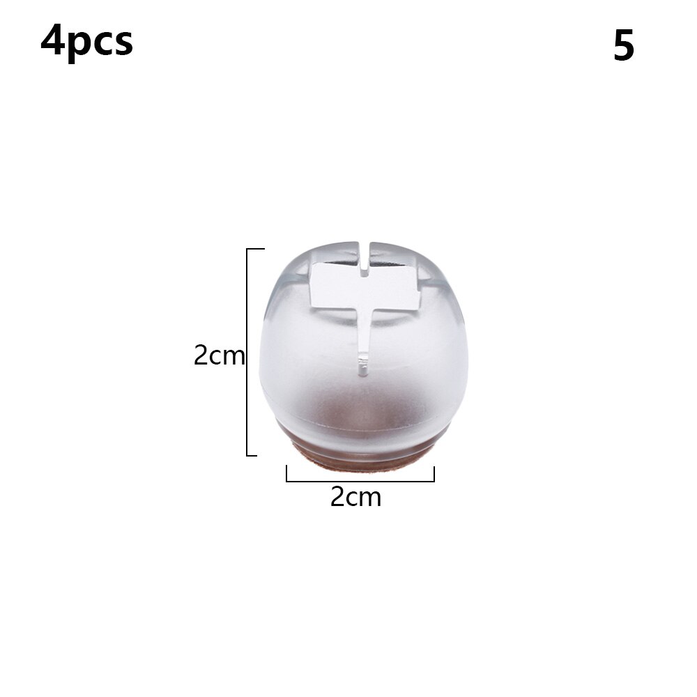 Pieds en caoutchouc protecteurs coussinets fond rond Silicone Table jambe couverture anti-dérapant meubles nivellement pieds chaise Table protecteurs de sol: 5