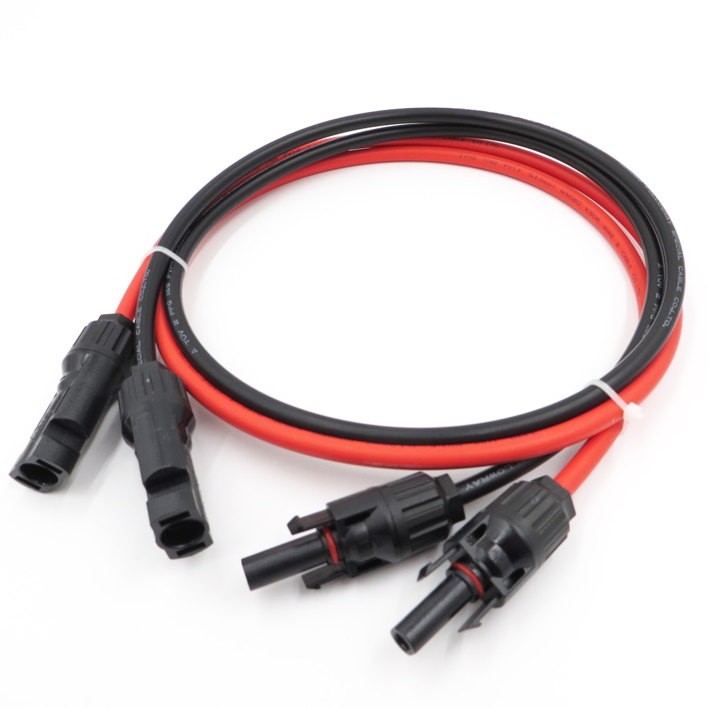 PV Verbinder Erweiterung Verbinden zweig schwarz verrotten parallel Serie Meter verlängern kabel 2,5 mm2 14awg stecker