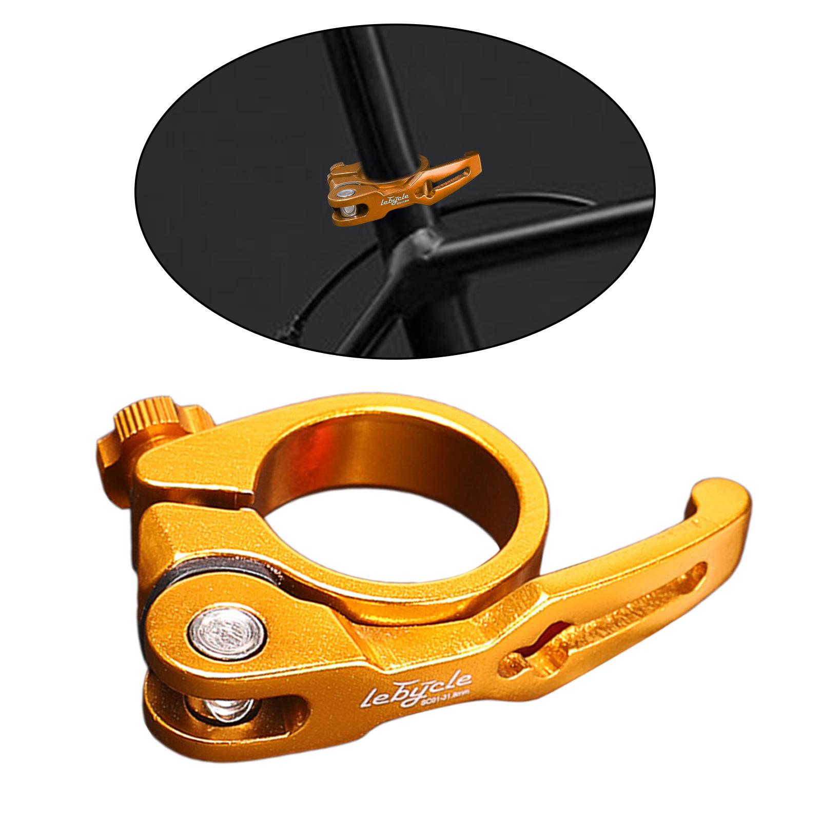 Aluminium Fiets Zadelpenklem Berg Fiets Pole Zadelpen Kraag Clip 31.8Mm Of 34.9Mm Apparatuur: Golden 31.8MM