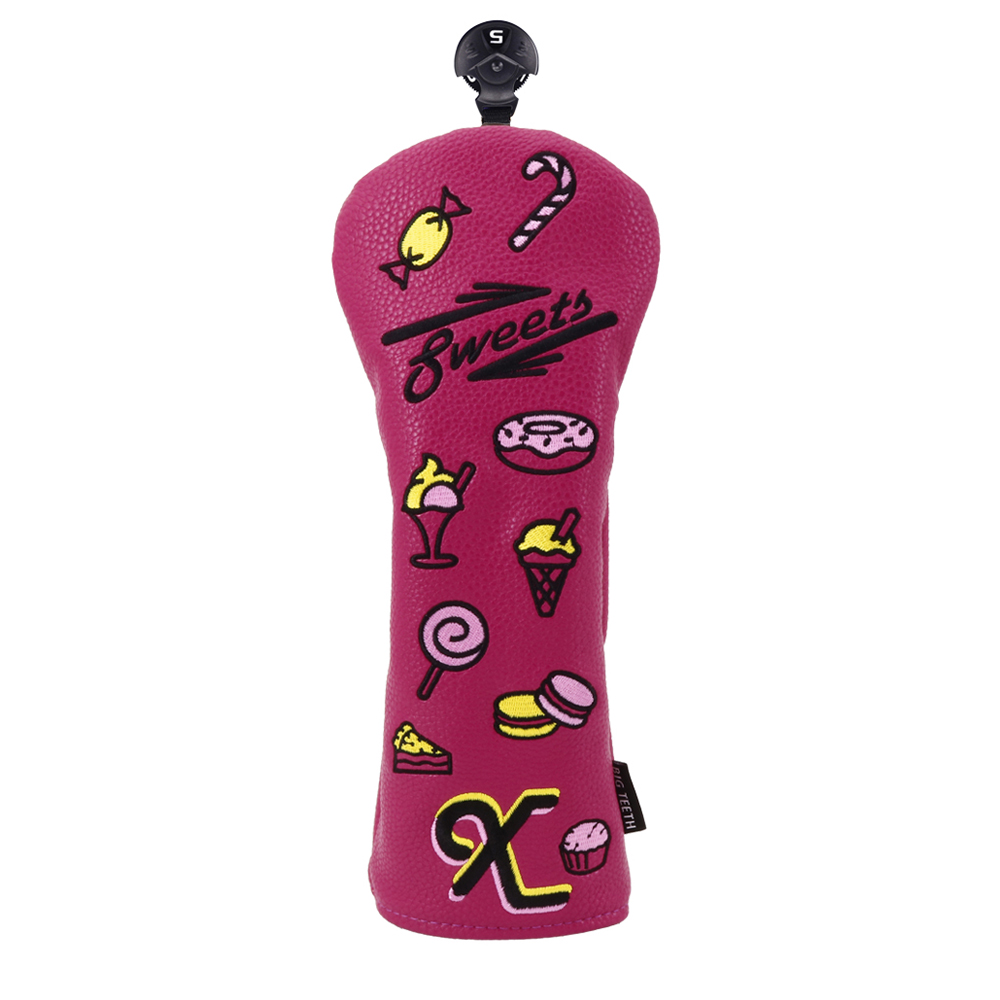 Kuljettaja väylä hybridi headcover golf kattaa mailat suojelija multi style: Punainen karkki x