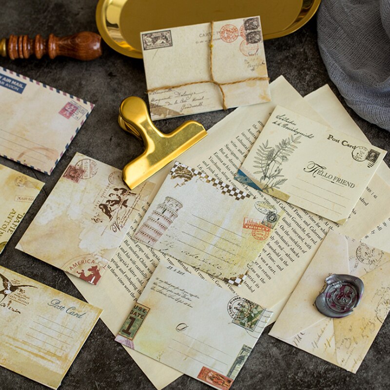 12 unids/pack de papel Vintage Ferry carta sobres de papel de la escuela, la Oficina de invitación de de agradecimiento suministros tarjetas de felicitación a Favor