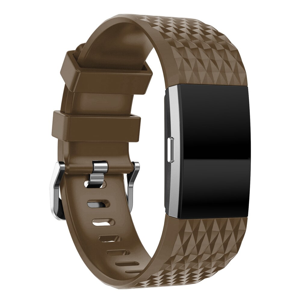 Youth 3D Texture Silicone Strap for Fitbit Charge 2 Smart Watch Strap Buckle Watchband Wrist Band Bracelet Clock Accessorie TSFH: 9