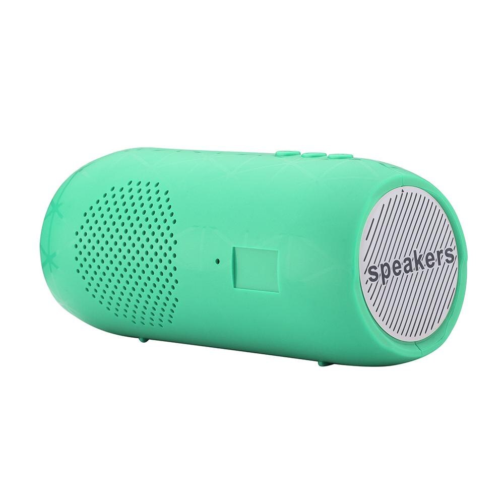 HIFI Portable Wireless Bluetooth Speaker Stereo Sound Bar TF FM Radio Subwoofer Column Speakers for Computer Phones: Army Green