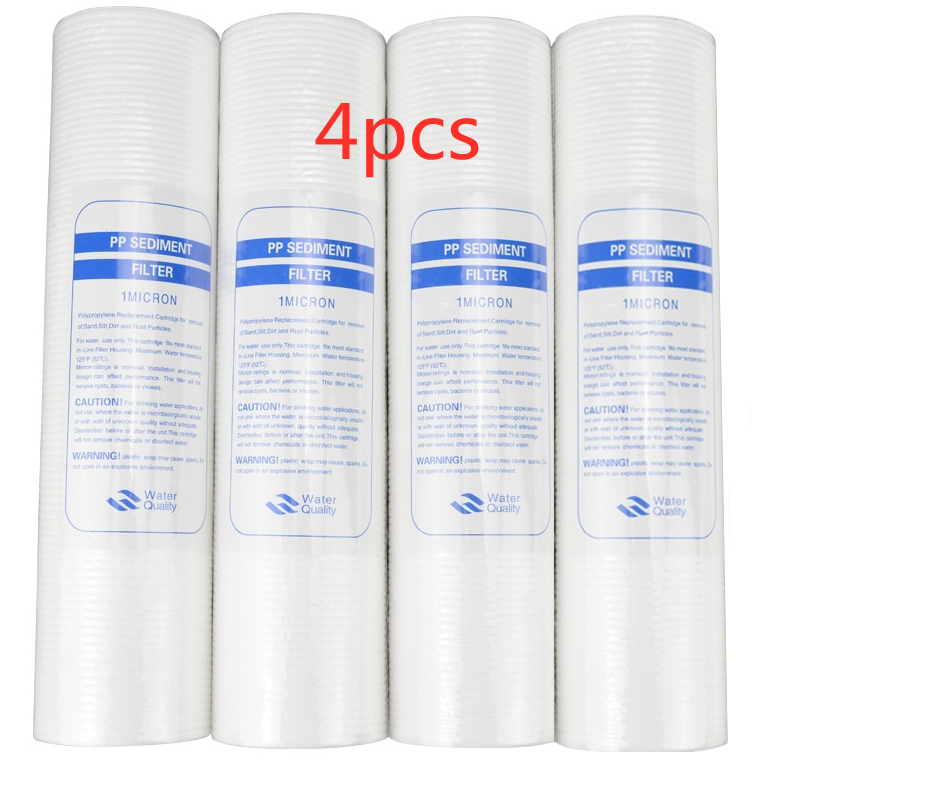 4 sztuk PP filtr bawełniany filtr wody filtr robić wody 10 Cal 1 mikron osadowy wkład robić filtra wody system odwróconej osmozy