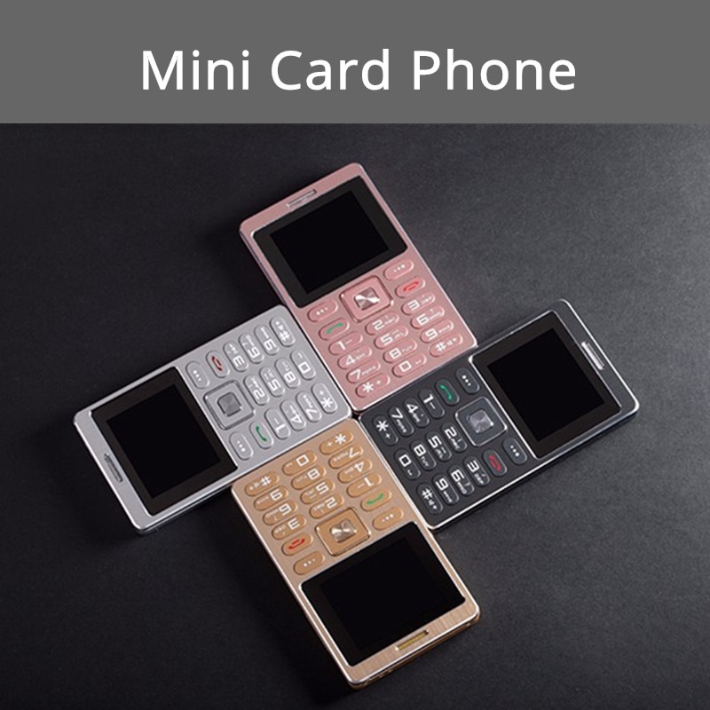 Kaart Telefoon A10 Mini Luxe Mobiele Telefoon Bar Dual Sim Mp3 Bluetooth Dial 3.5mm Koptelefoon Jack Remote Camera Push -knop Mobiele Telefoon