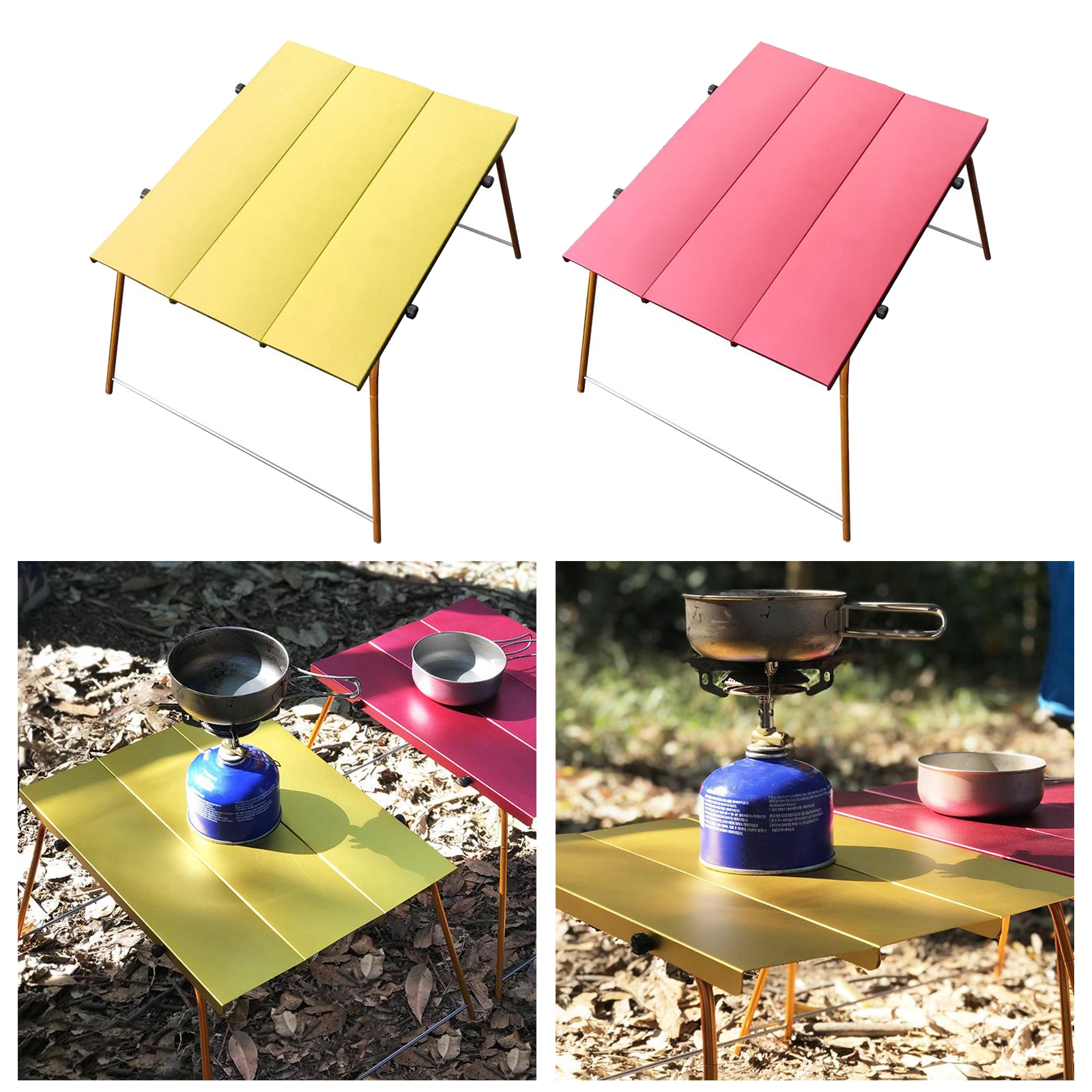 Portable Outdoor Dining Table, Folding Camping Picnic Foldable Table Lightweight Desk with Carrying Bag for Tent