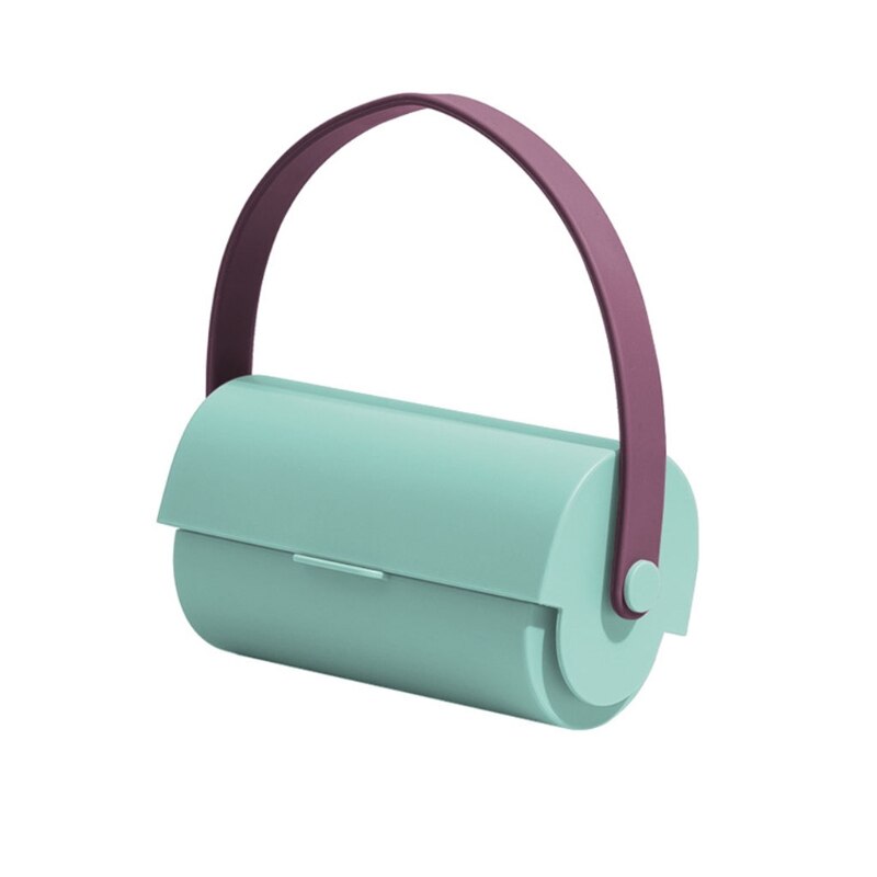 066E Sticky Paper Roller with Lanyard Super Sticky Pet Hair Remover Dust Removal Lint: Green