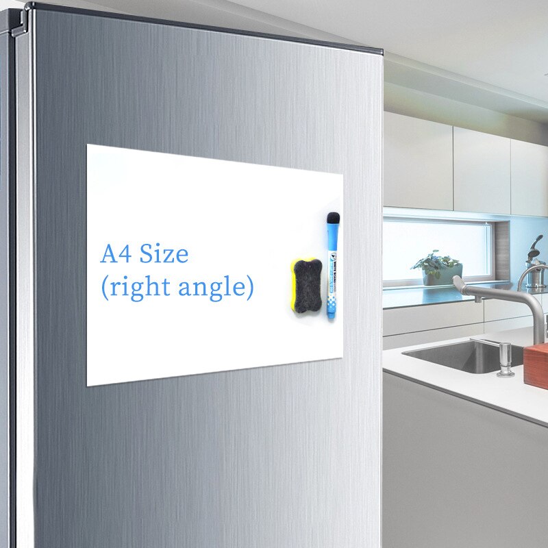 Uitwisbare Magnetische Whiteboard Op De Koelkast Opmerking Bericht Marker Schrijven White Board Droge Wissen Planning Tekening Whitebord