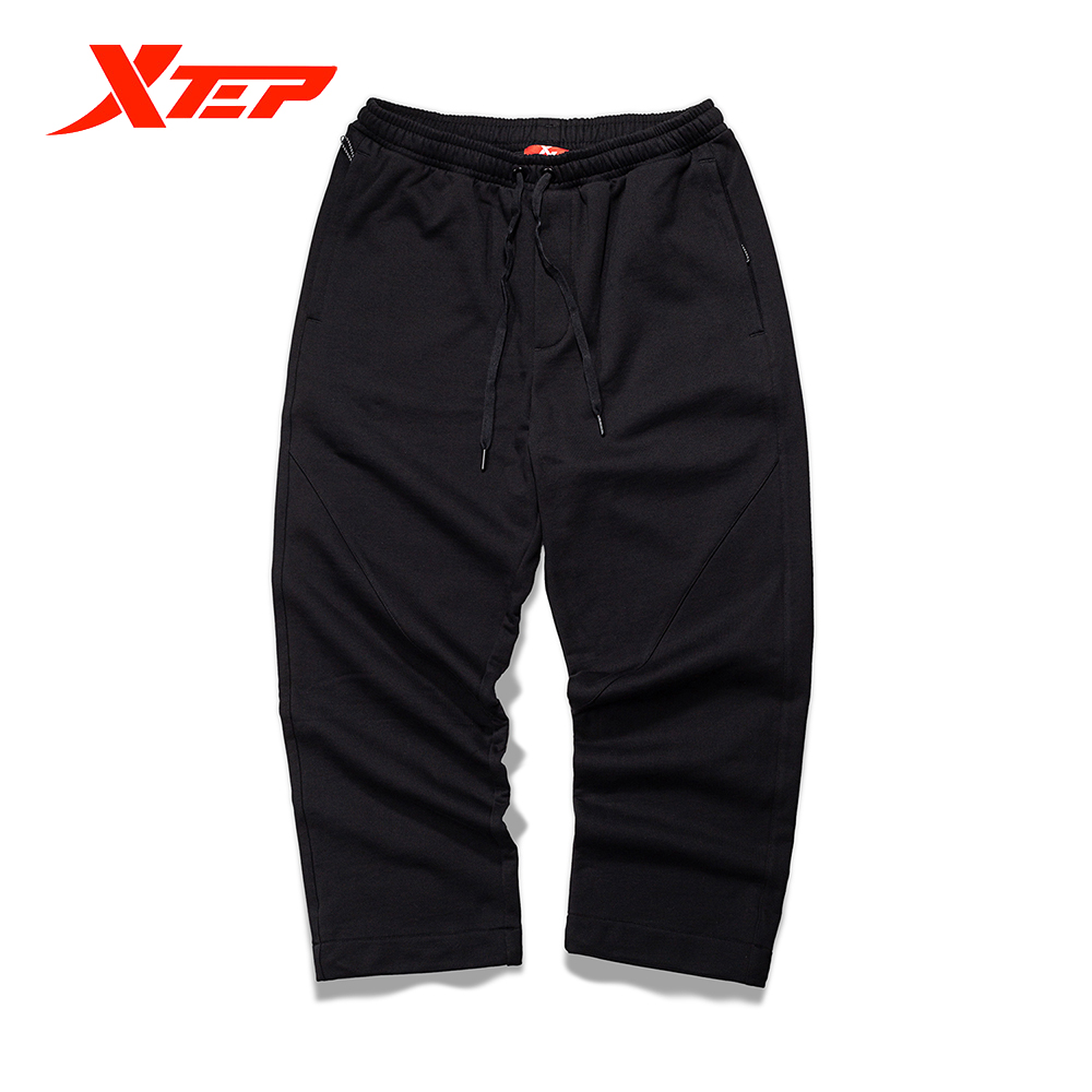 Xtep – pantalon de sport pour hommes, nouvelle , tricoté, ample et fermé, décontracté, confortable, en coton, , 980329630750: black / XXL