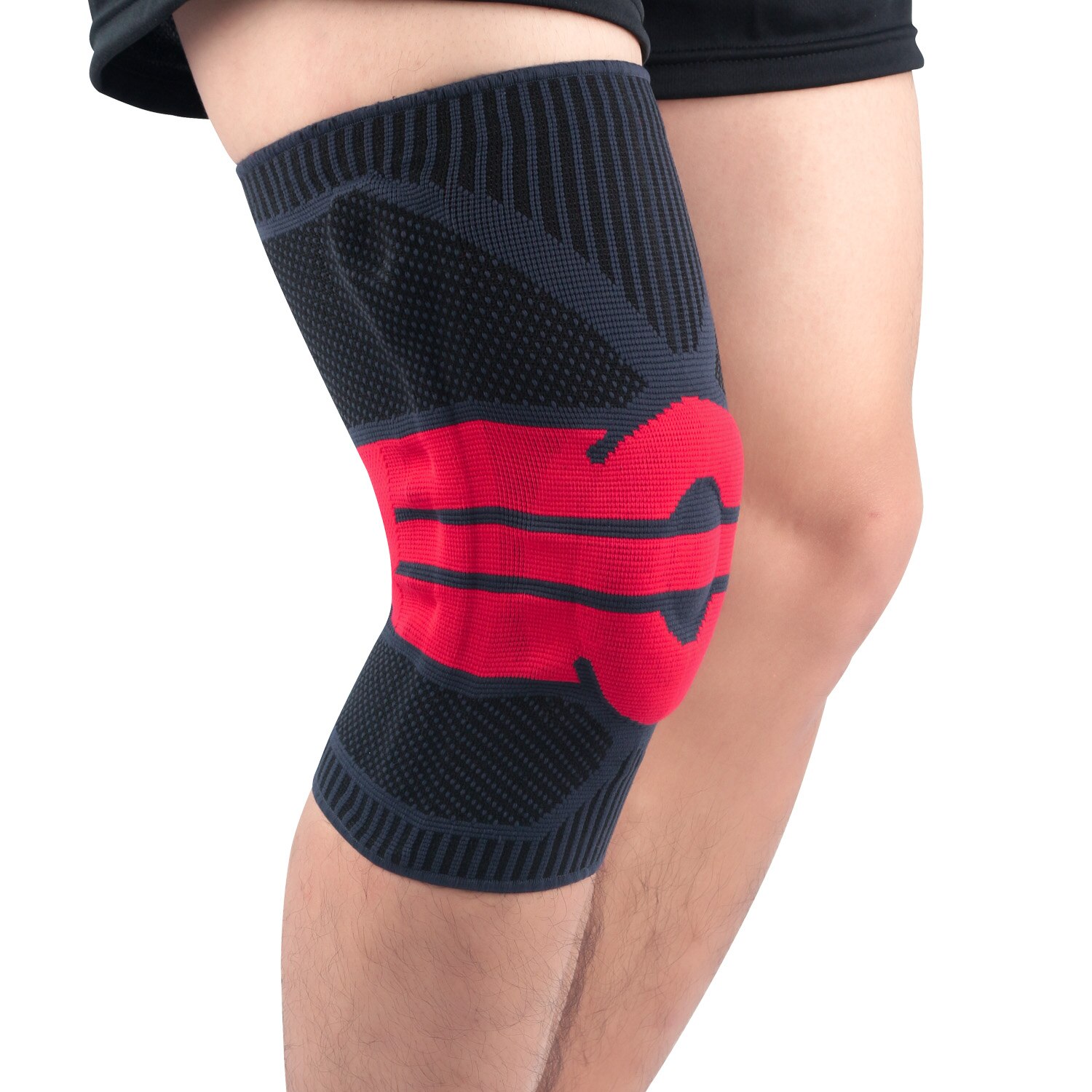 Knee Brace Compression Sleeve Elastic Silicone Gel&Spring Support Profession