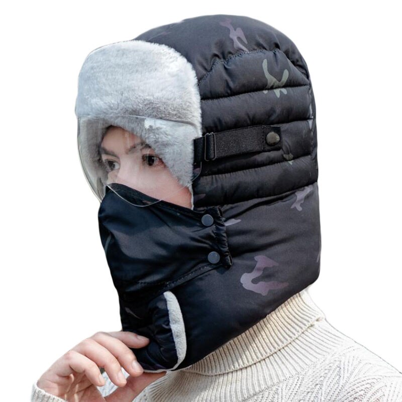 Vrouwen bomber hoed piloten trooper pet heren imitatie kasjmier hoed russische oesjanka oorkleppen petten winter sneeuw ski mutsen