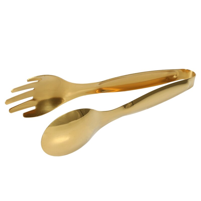 Stainless Steel Food Tongs Gold Kitchen Utensils Buffet Cooking Tools BBQ Clips Bread Steak Tong CNIM: Default Title