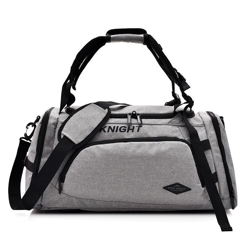 Mannen Reizen Canvas Tas Bagage Plunjezakken Grote Capaciteit Shopping Rugzak Canvas Casual Plunjezak Jkm09: Light gray.