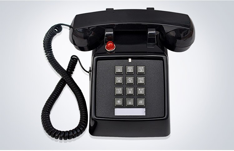 Teléfono antiguo rojo HA(25)T(2), campana de Metal fija clásica decorativa