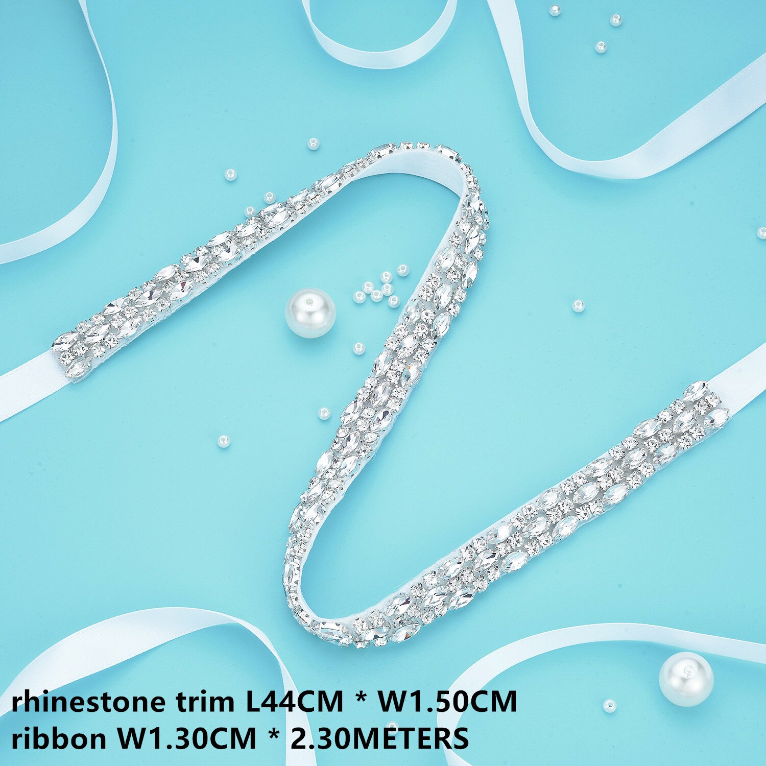 (1PC) Rhinestones bridal belt diamante wedding dress belt with crystal wedding sash for wedding accessories WDD1059