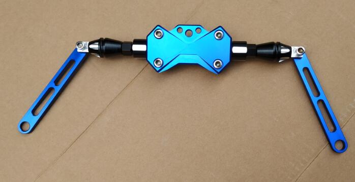 Motorcycle Cnc 7/8 "22Mm Stuur Verstelbare Cross Balance Bar Voor/Gps/Spotlight/Koplampen Montagebeugel: D BLUE