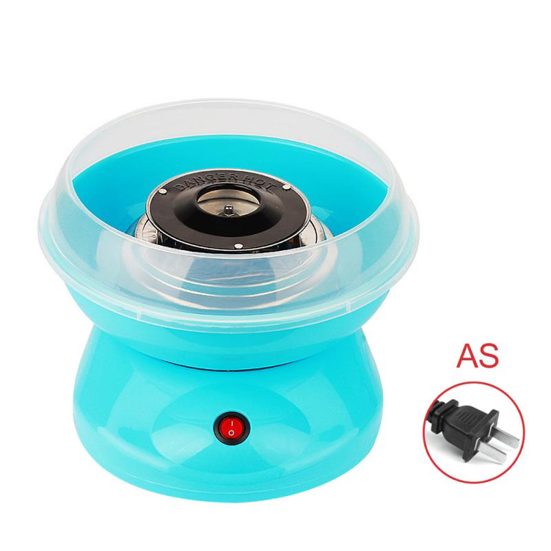 Électrique bricolage doux barbe à papa fabricant Mini Portable coton sucre fée soie guimauve Machine enfants 220V Machine à bonbons: Blue US