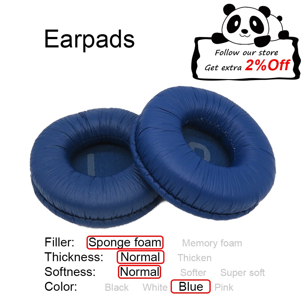 Ear Pads For Sennheiser HD25 HD25II Headphone Earpads Replacement Headset Ear Pad PU Leather: Blue Earpads