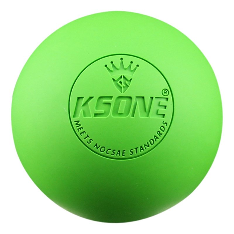 KSONE-Bola de masaje de Lacrosse, Bola de Fascia de 6,3 cm para Yoga, relajación muscular, alivio del dolor, Bola de fisioterapia portátil: Green