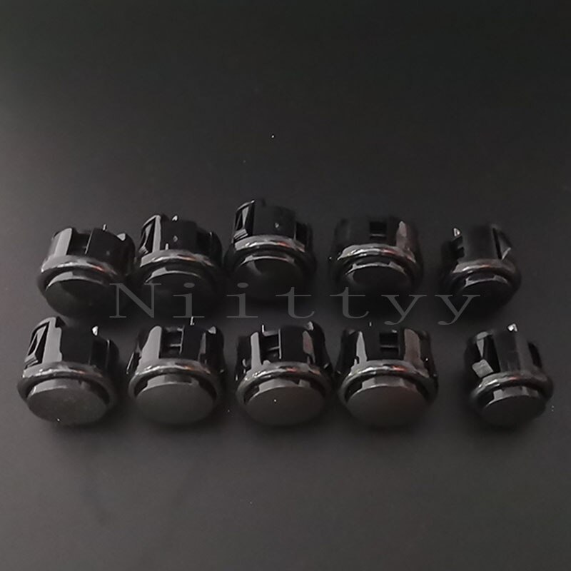 50Pcs Arcade Kopie Sanwa OBSF-30 Push Knop 30Mm Ronde Knop Jamae Mame Diy Onderdelen: black