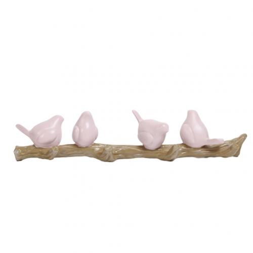 Wall Decorative Hooks Resin 2/3/4 Birds Door Hangers Wall Decorations Hooks Hat Scarf Key Hanger Hooks Wall Hanging Hooks