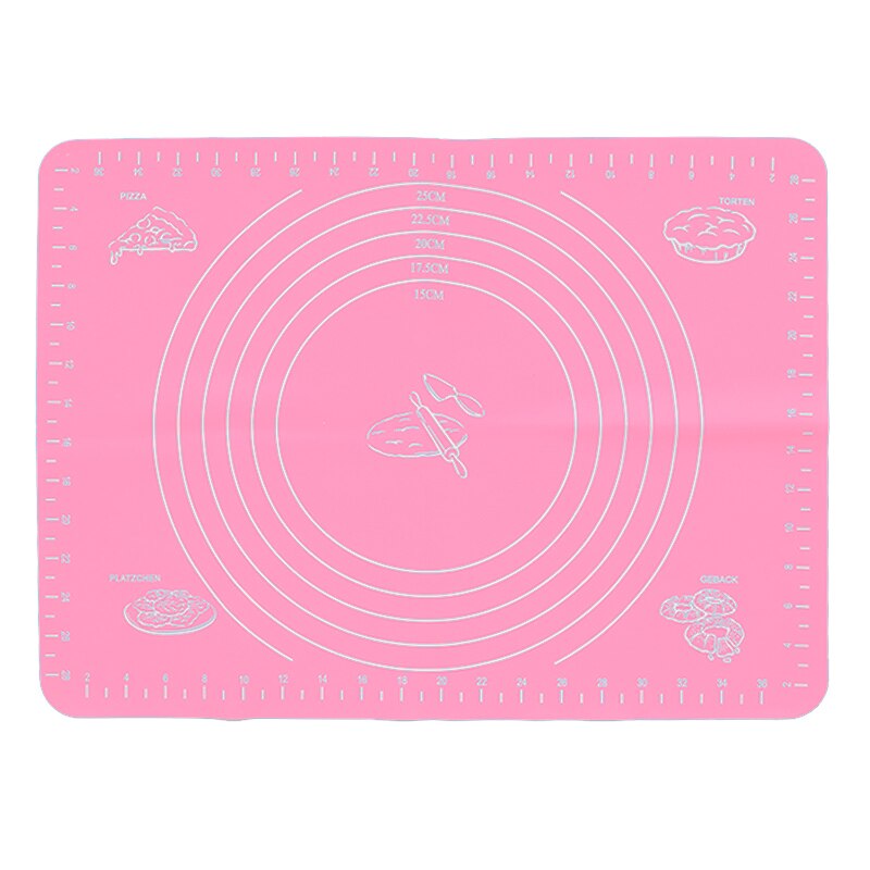 65 x 45cm antiaanbak siliconen bakmat, bakplaat, rolmat, banketbakkersaccessoires, bakmat, banketbakkersgereedschap: Roze 45 x 65cm