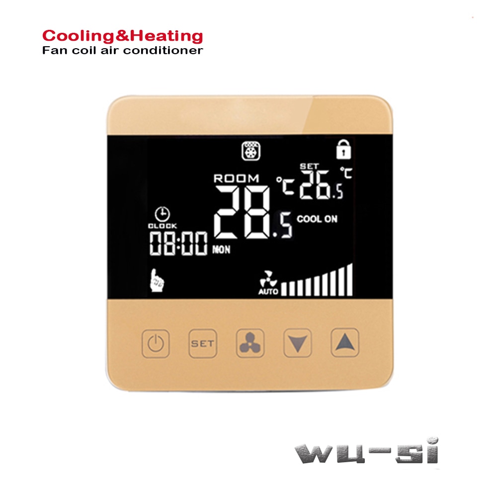 Programmable 2P 4P thermostat with cooling,heating,ventilation
